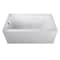 Aqua Eden Alcove Bathtubs, 54 L, 30 W, White, Acrylic VTAP543023L - alternate 1